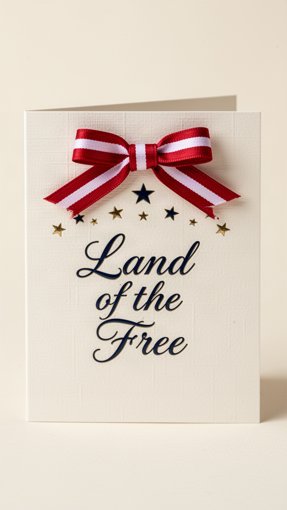 Land of the Free Happy 4th of July card