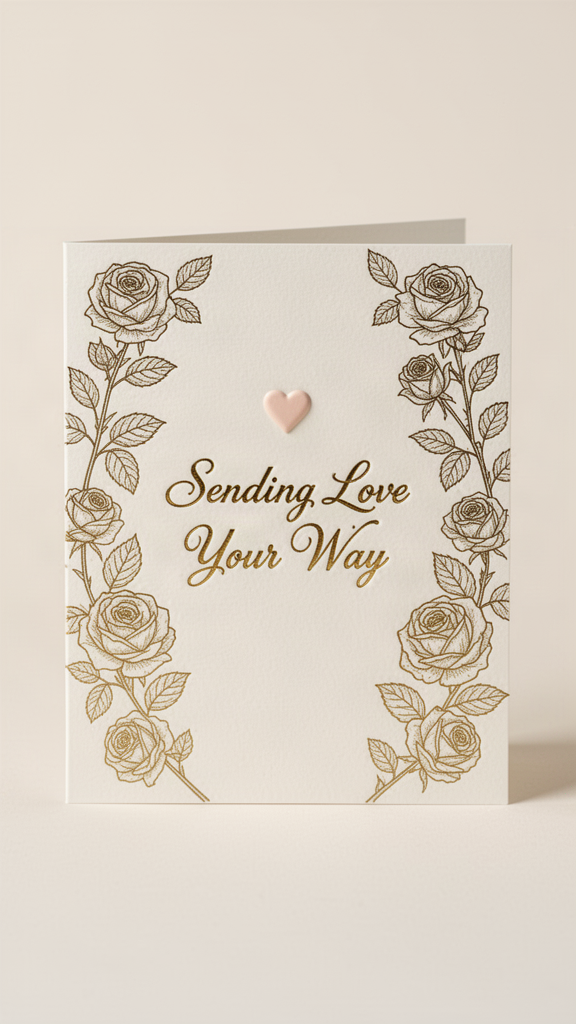 Golden Roses Just Because card