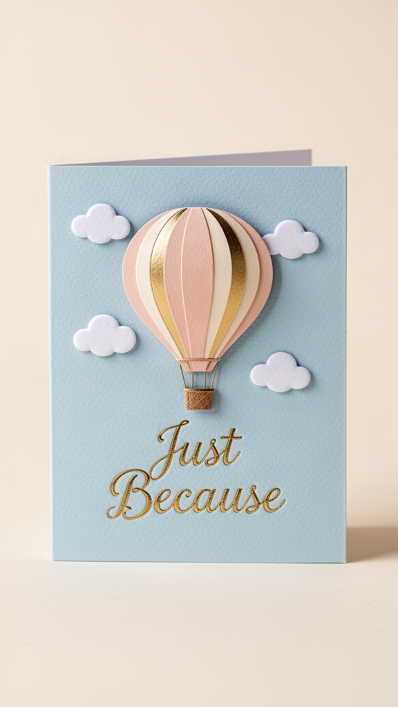 Up & Away Just Because card