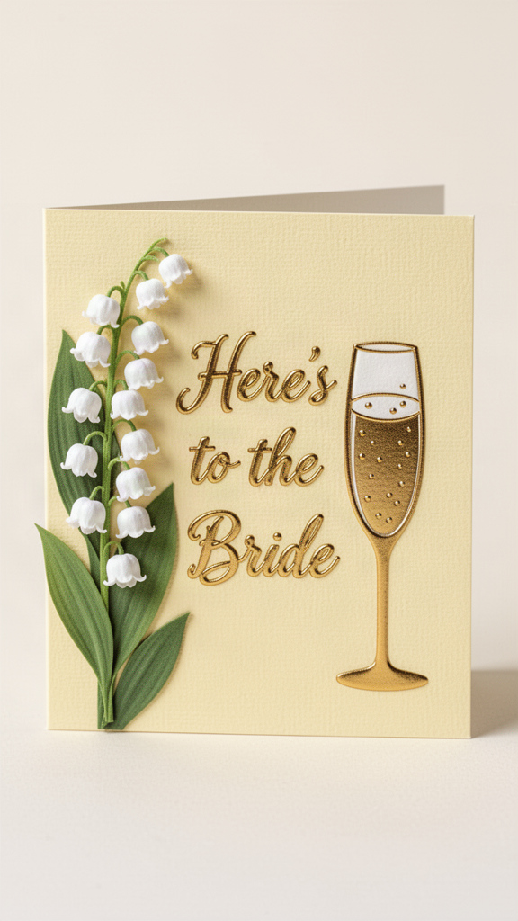 Lily of the Valley Toast Bridal Shower card