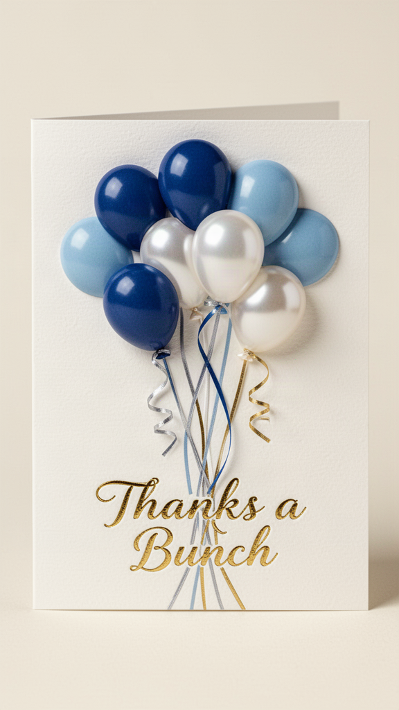 Sapphire Sky Balloons Thank You card