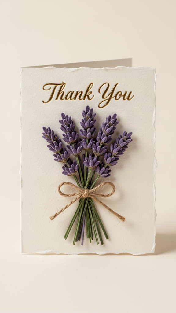 Lavender Thanks Thank You card