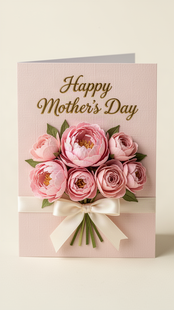 Peony Bouquet Happy Mother’s Day card