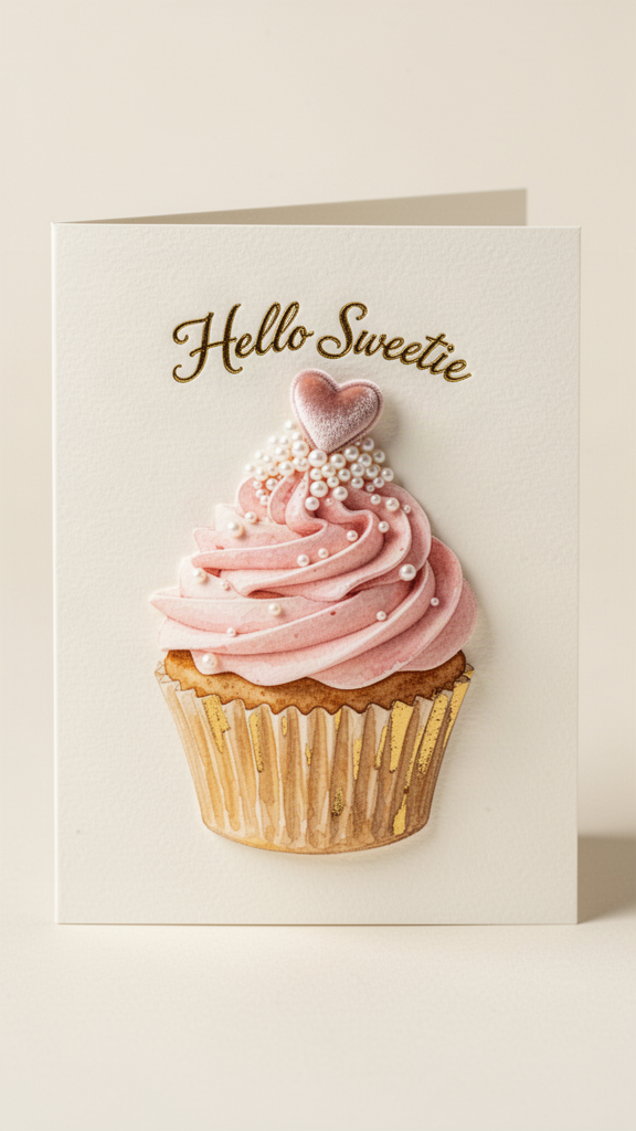 Blush Cupcake Sweetest Day card