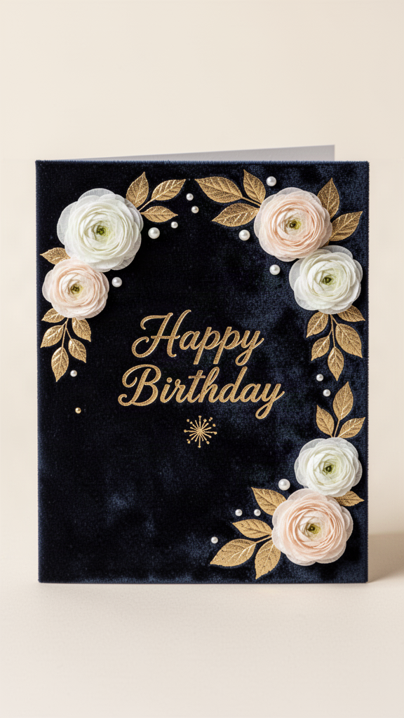 Midnight Garden Happy Birthday card