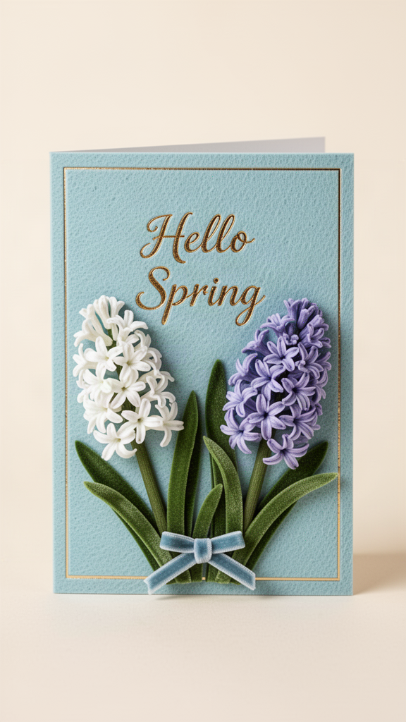 Hyacinth Hello Happy Easter card