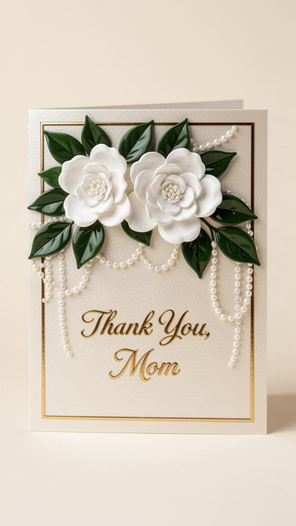 Gardenias & Pearls Happy Mother’s Day card