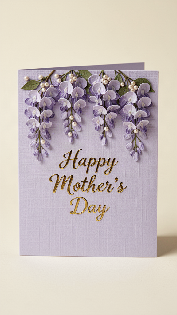 Wisteria & Pearls Happy Mother’s Day card