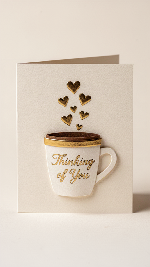 Coffee & Hearts Just Because card