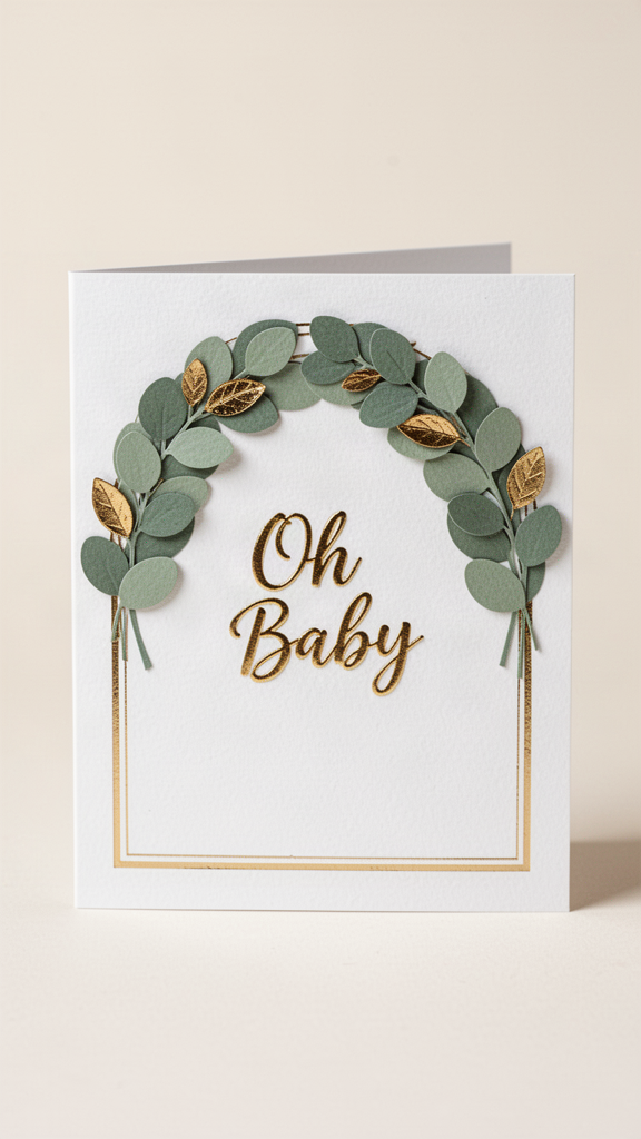 Eucalyptus Arch Baby Shower card