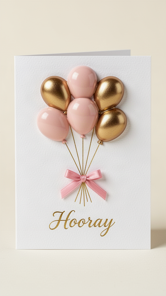 Balloon Bouquet Happy Birthday, Girl card