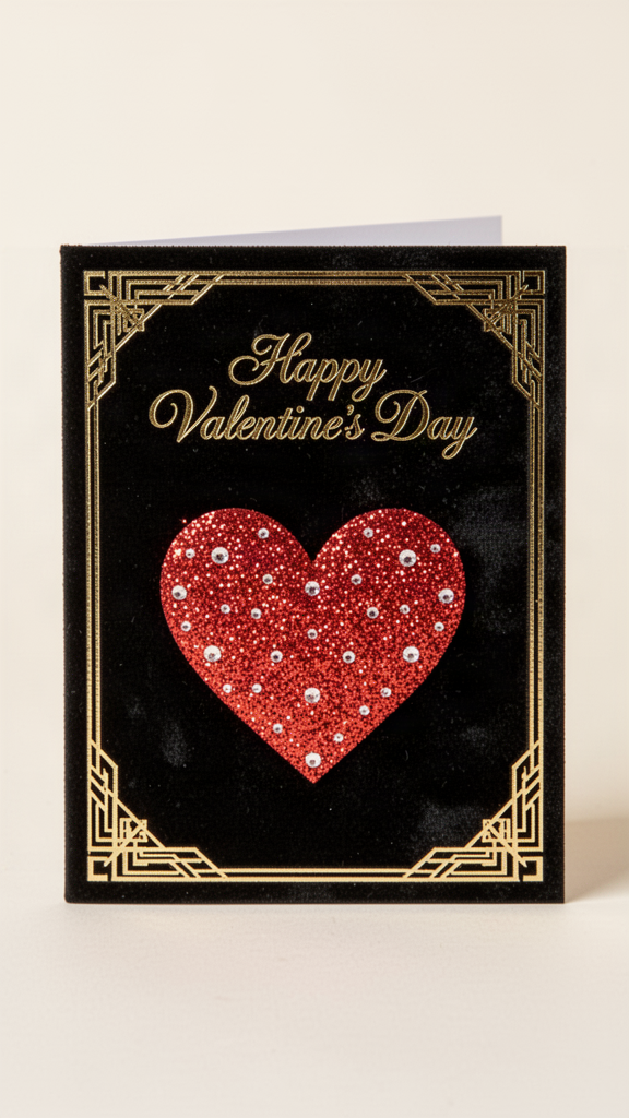 Midnight Heart Valentine’s Day card
