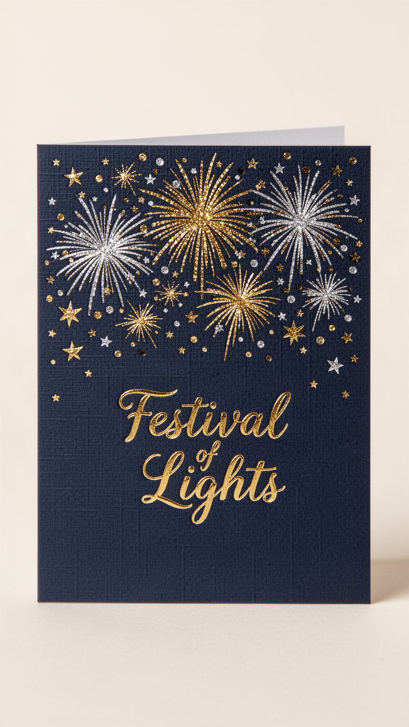 Midnight Sparklers Happy Hanukkah card