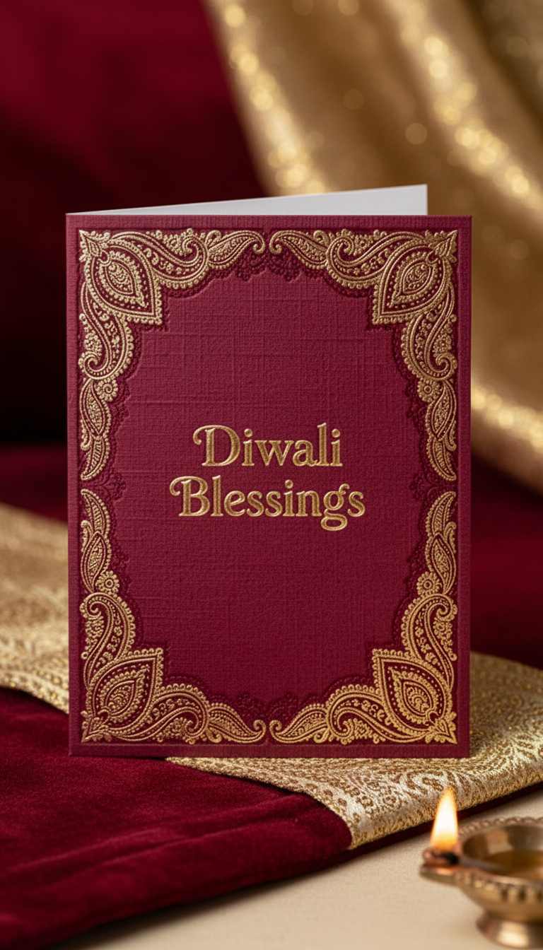 Royal Paisley Happy Diwali card