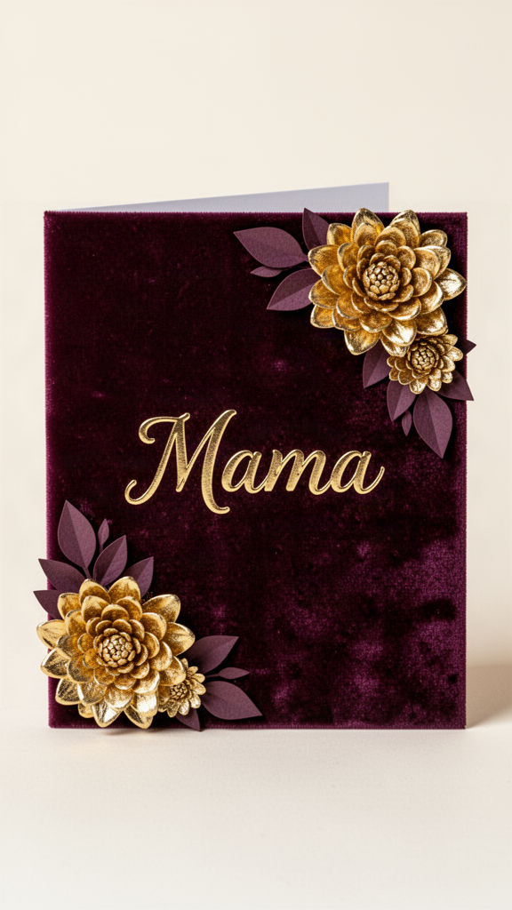 Golden Dahlias Happy Mother’s Day card