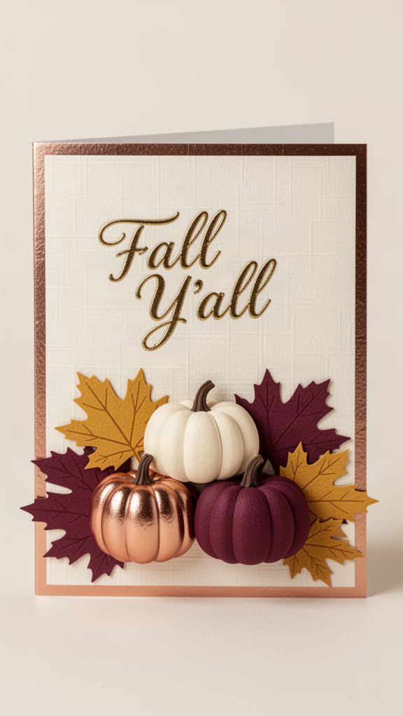 Copper Maple Harvest Happy Halloween card