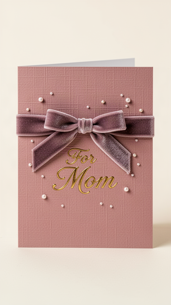 Velvet Bow Happy Mother’s Day card
