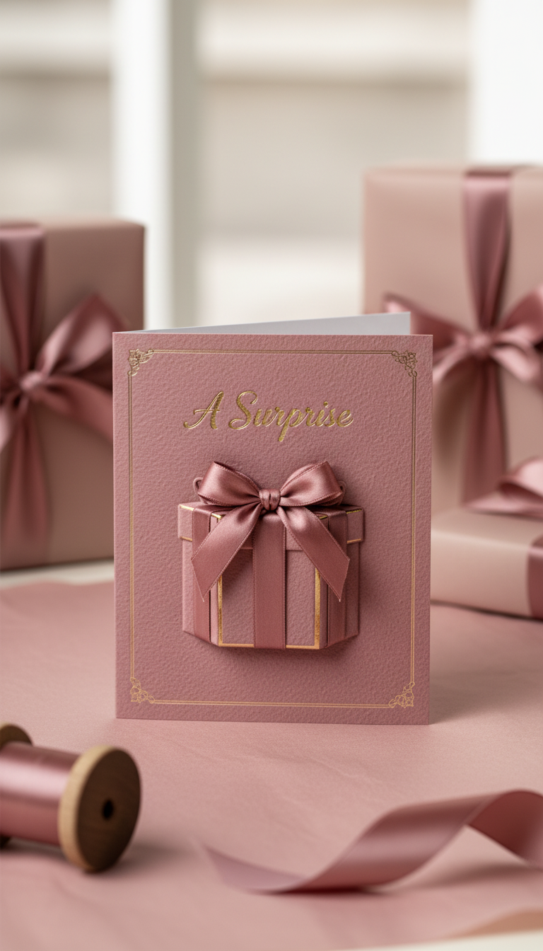 Rose Silk Surprise interactive card