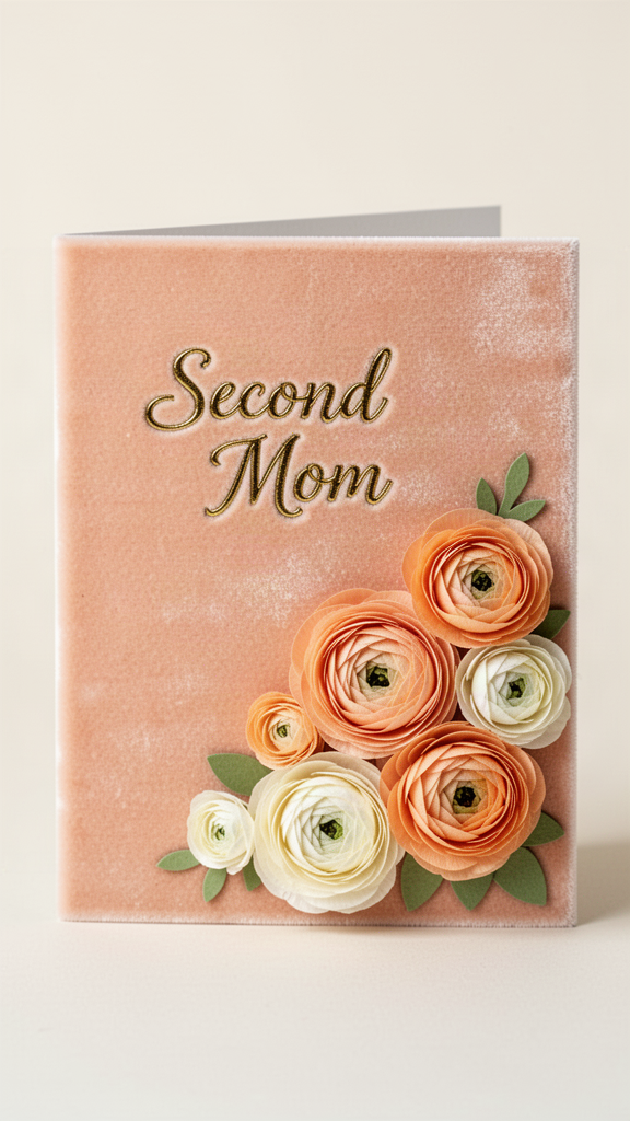 Peach Velvet Ranunculus Mother-in-Law Day card