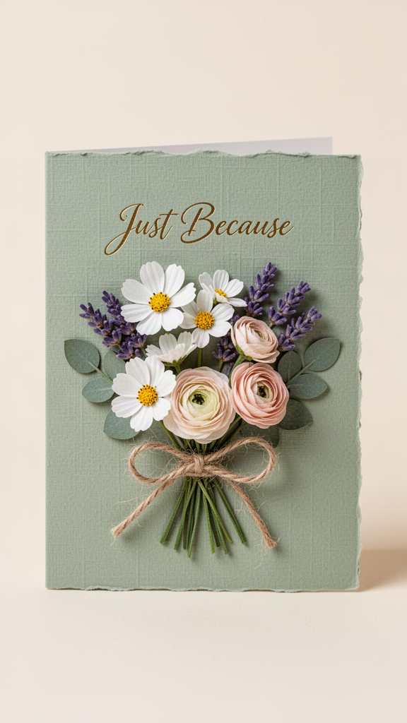 Wildflower Bouquet Just Because card