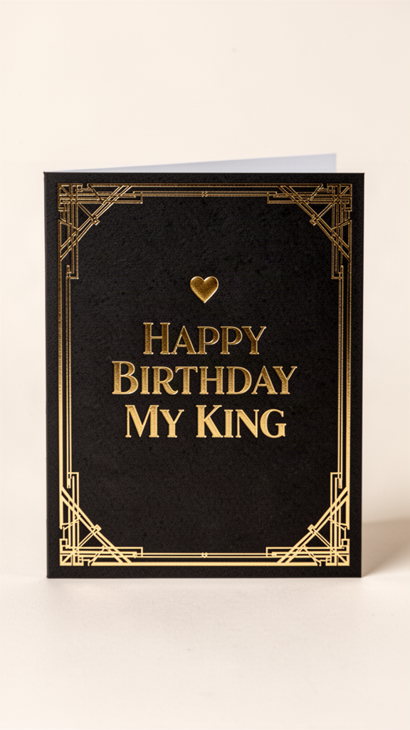 My King Happy Birthday, Husband card