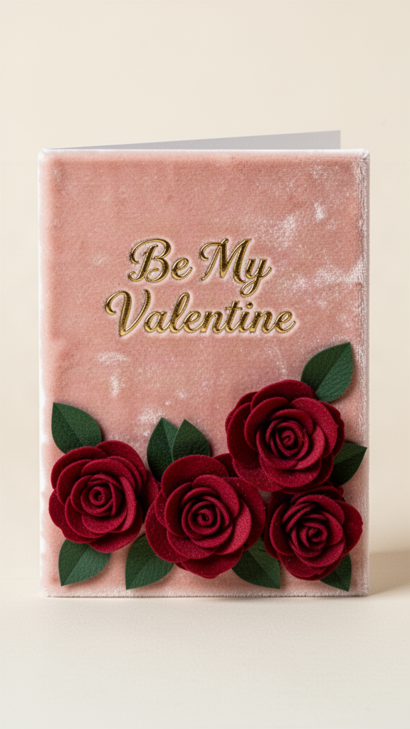Blush Velvet Valentine Valentine’s Day card