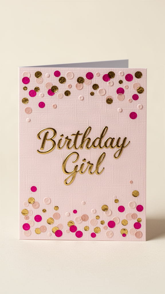 Confetti Birthday Girl Happy Birthday, Girl card