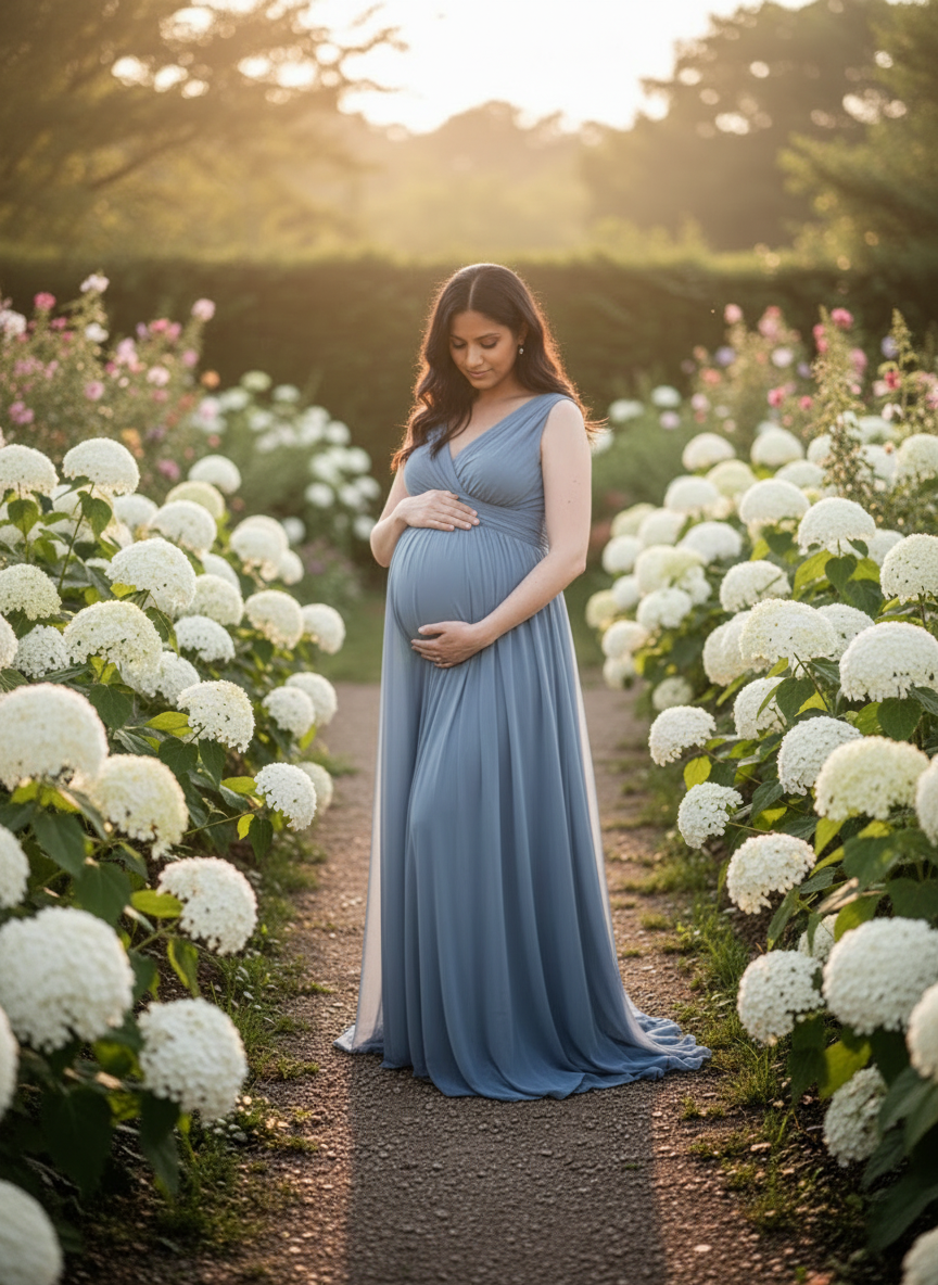 Hydrangea baby shower invitation photo