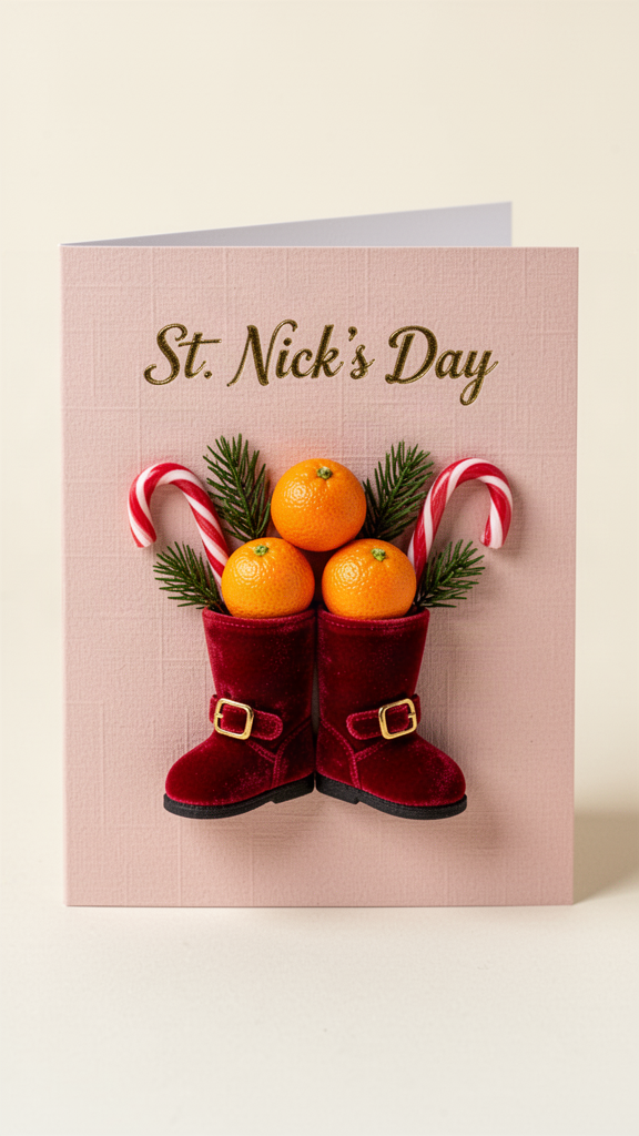 Velvet Boots Happy St. Nicholas Day card