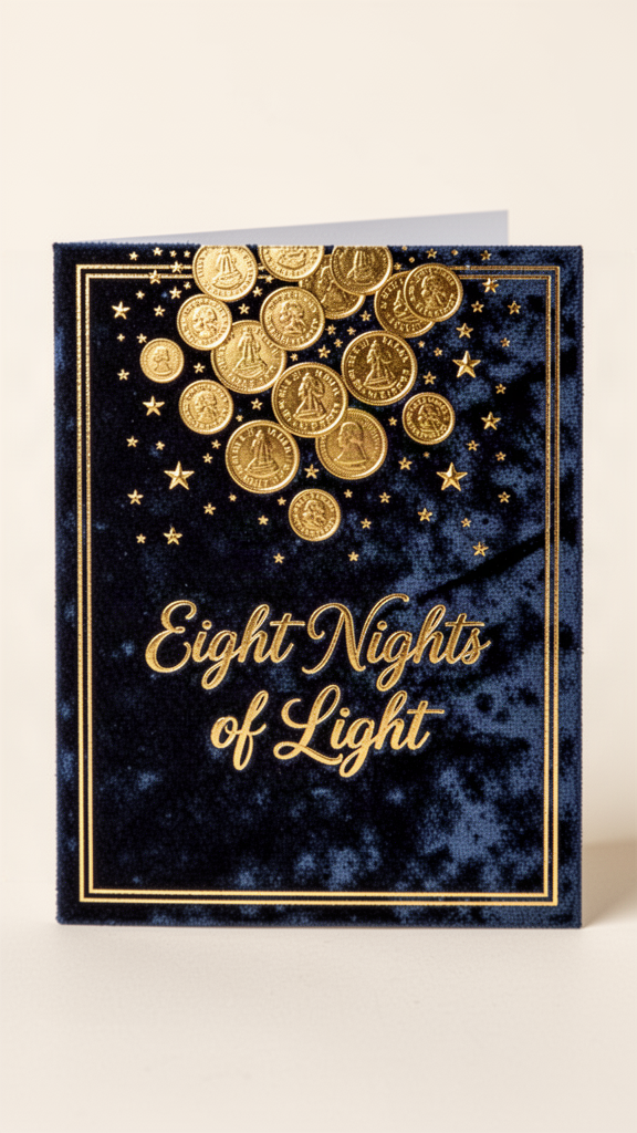 Midnight Gelt Happy Hanukkah card