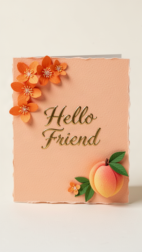Hello Friend Just Because card