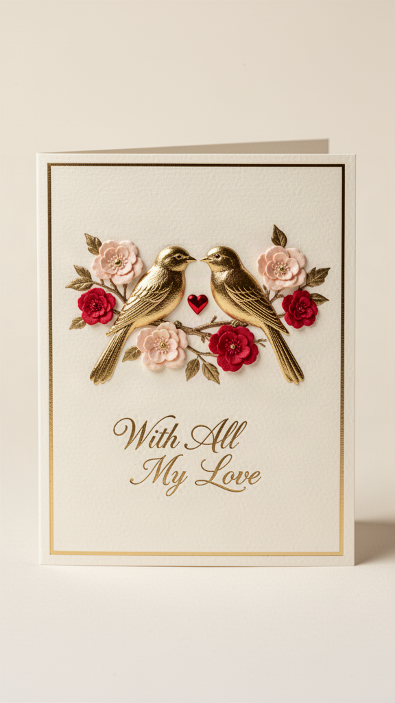 Lovebirds Valentine’s Day card