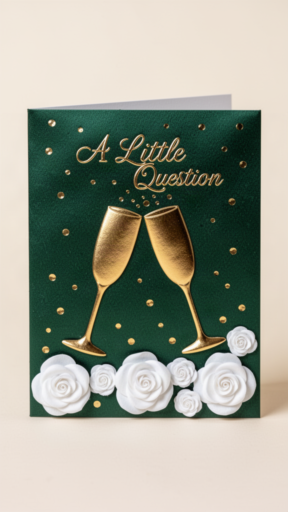 Emerald Champagne Question Reveals & Announcements card