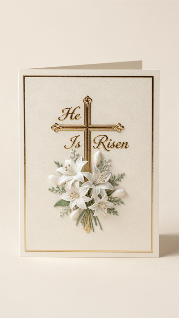 He Is Risen Happy Easter card