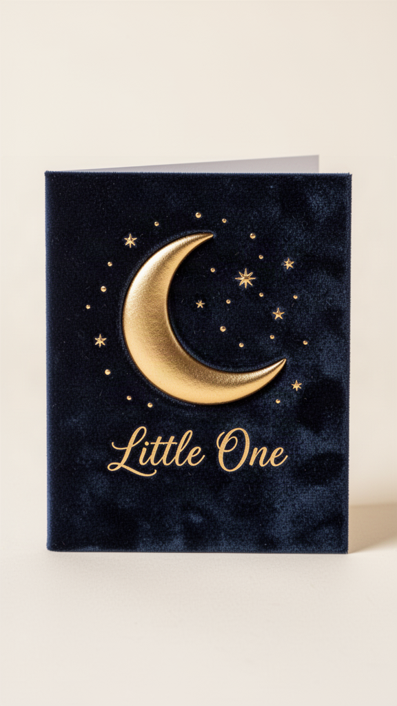 Midnight Moon Baby Shower card