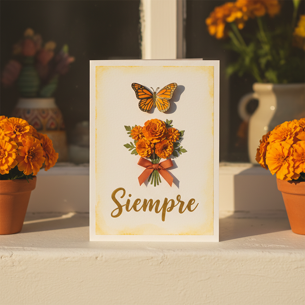 Golden Hour Siempre Día de los Muertos card