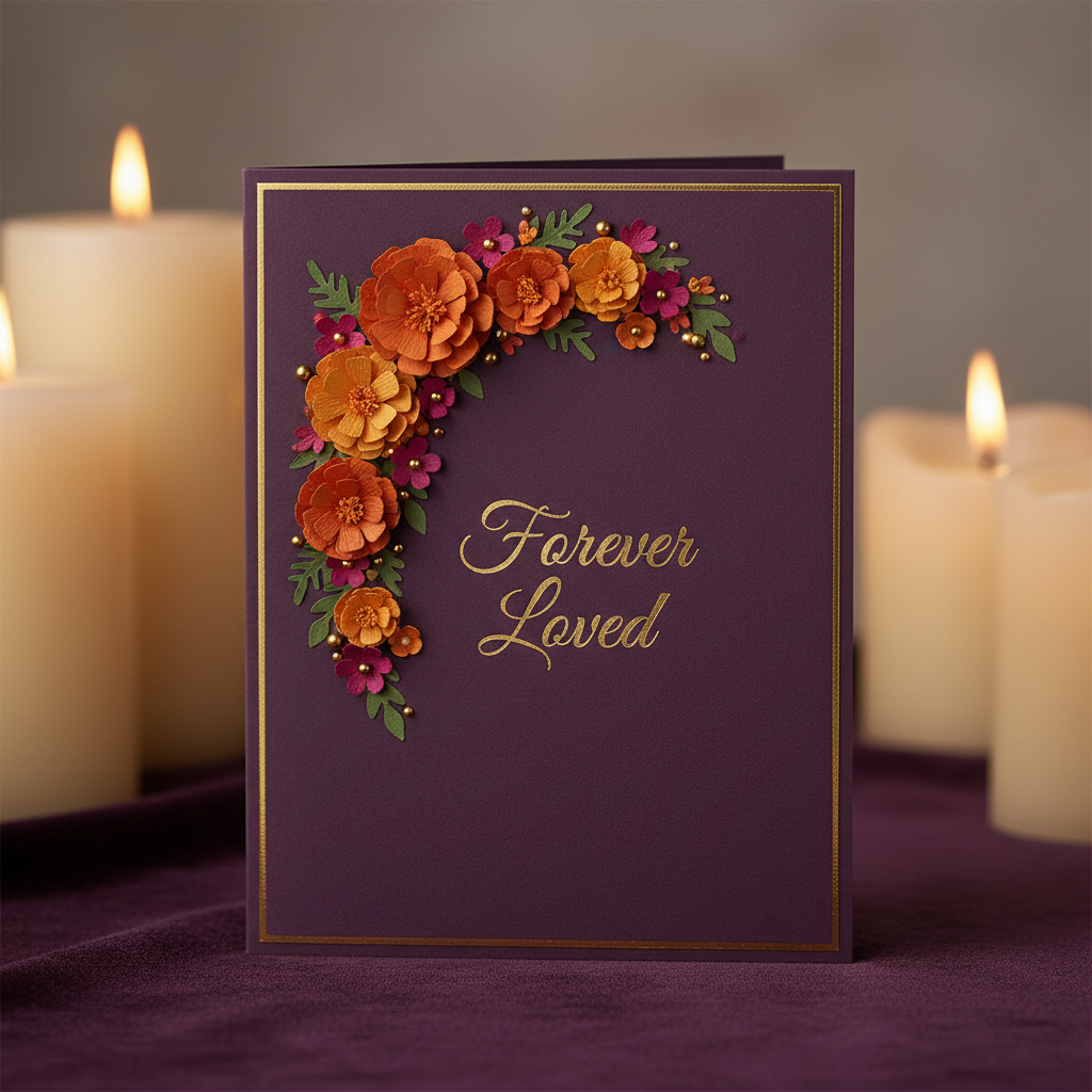 Plum Velvet Vigil Día de los Muertos card