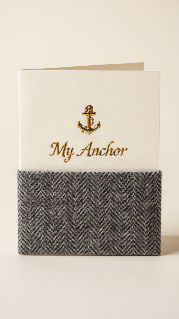 Herringbone Anchor Happy Father’s Day card