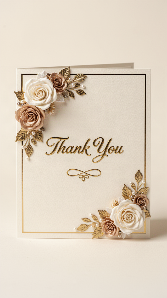 Golden Gratitude Thank You card