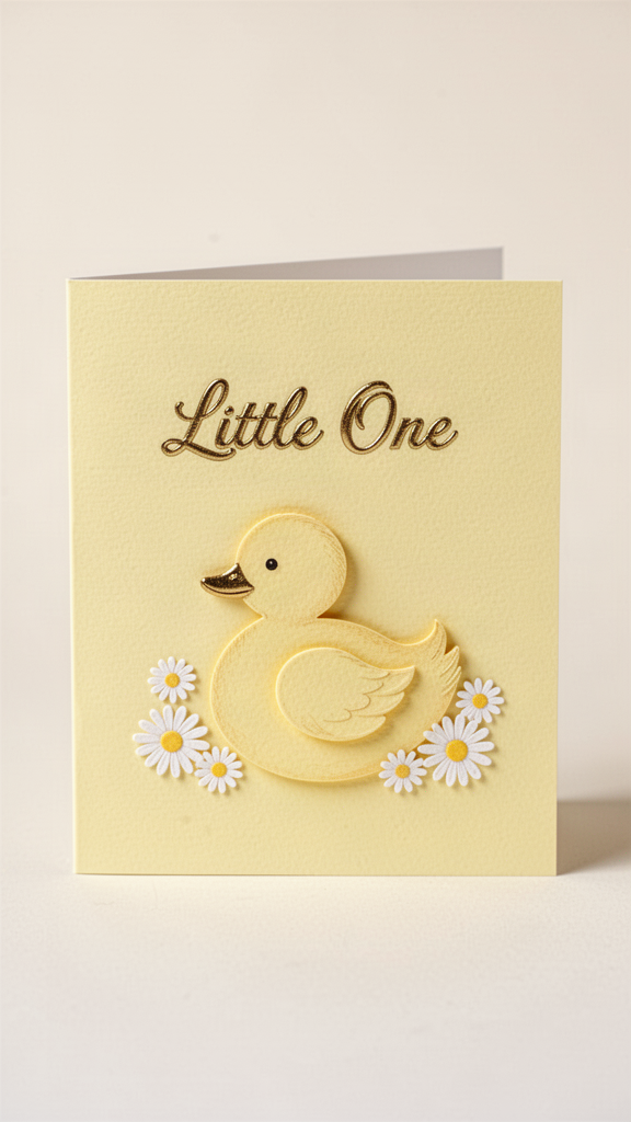 Buttercup Duckling Baby Shower card