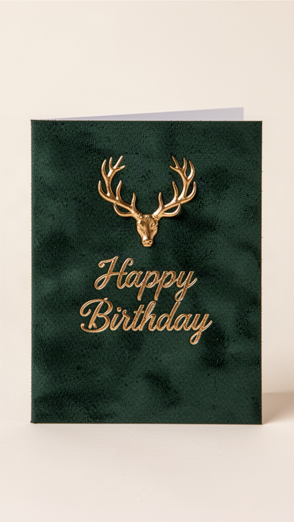 Hunter Stag Happy Birthday, Husband card