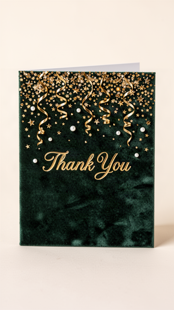 Emerald Starfall Thank You card