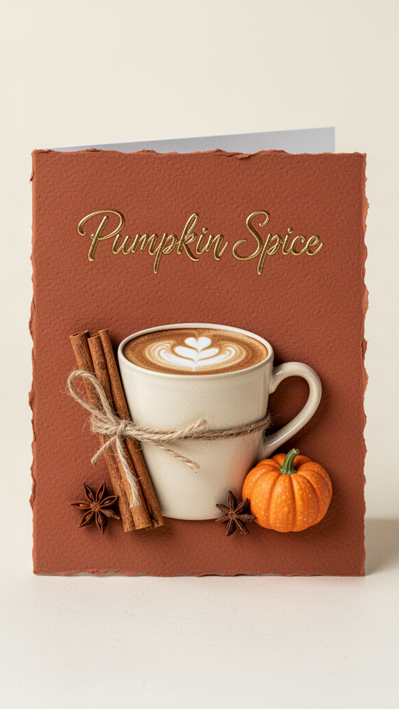 Cinnamon Latte Happy Halloween card