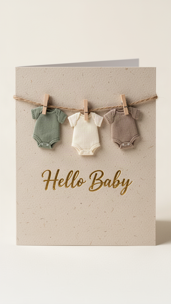 Tiny Onesies Baby Shower card