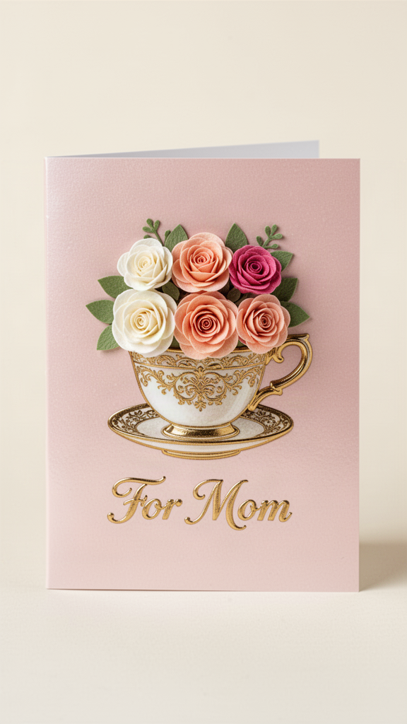 Teacup of Roses Happy Mother’s Day card