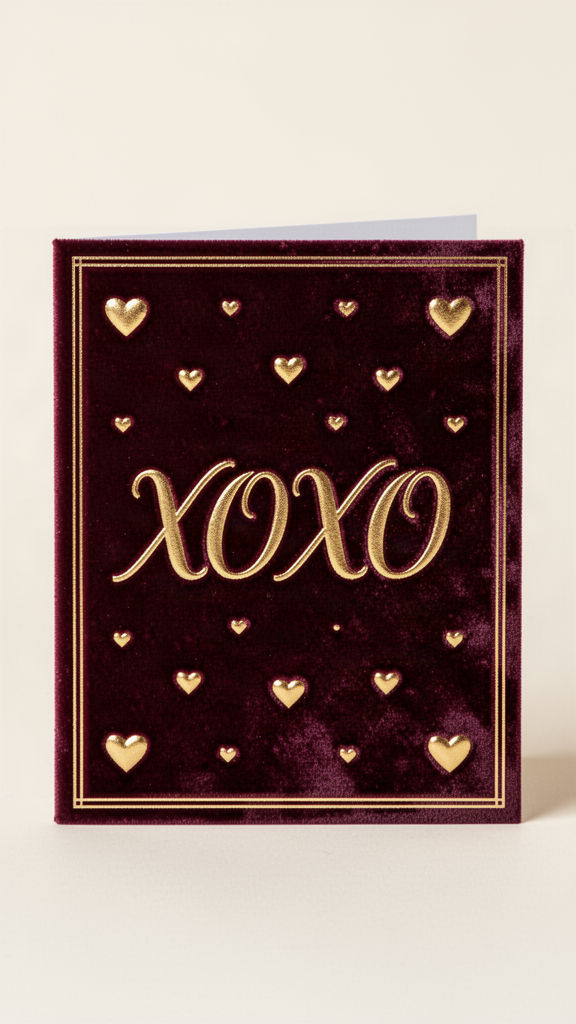 Velvet XOXO Valentine’s Day card