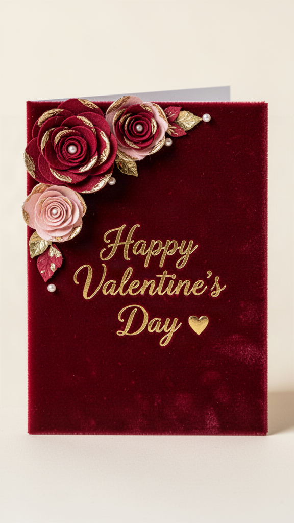 Red Velvet Roses Valentine’s Day card