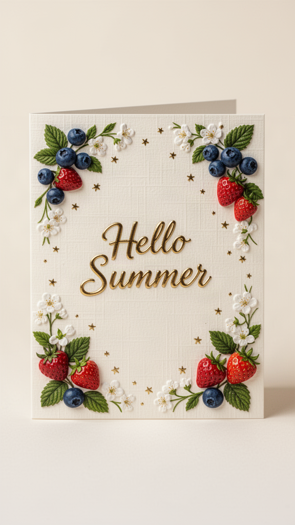 Berry Garden Happy 4th of July card