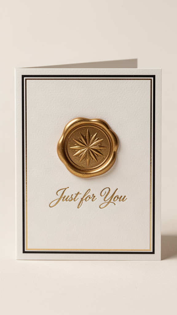 Gilded Seal Happy Birthday card