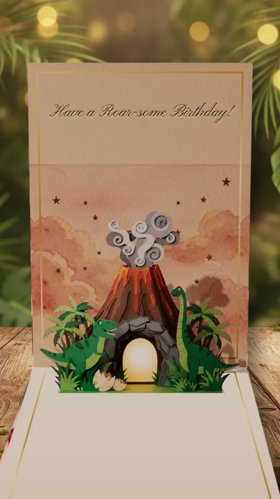 Dino Adventure Happy Birthday card